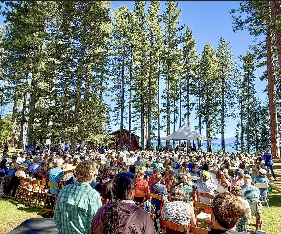 A community gathering in the Lake Tahoe Basin